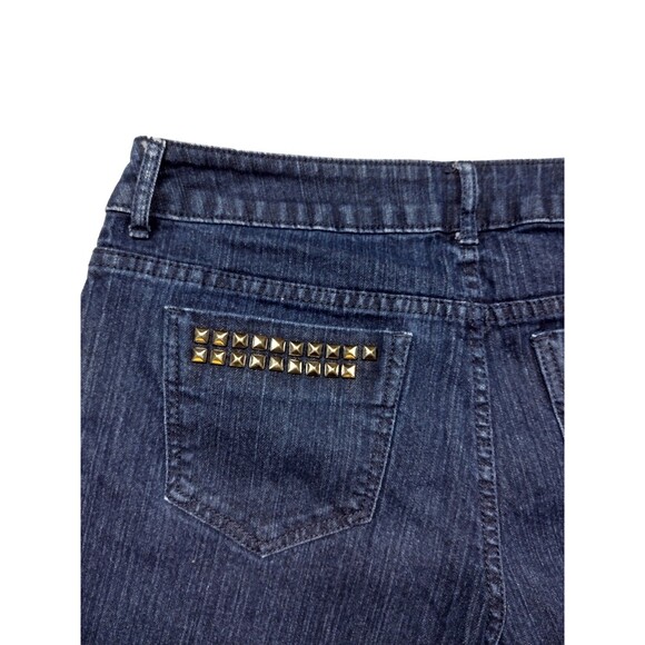 Simply Vera Vera Wang Womens Jeans Size 8 Blue Dark Denim Straight Mid Rise READ - Picture 5 of 5